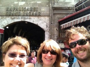 Jen, Sandy, Robin at the entrance to the Grand Bazaar. 